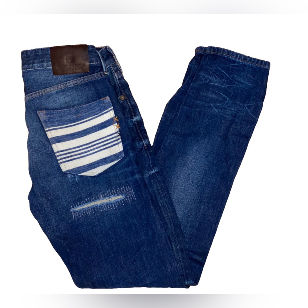 Scotch & Soda Ralston Amsterdam Blauw Jeans 28x32